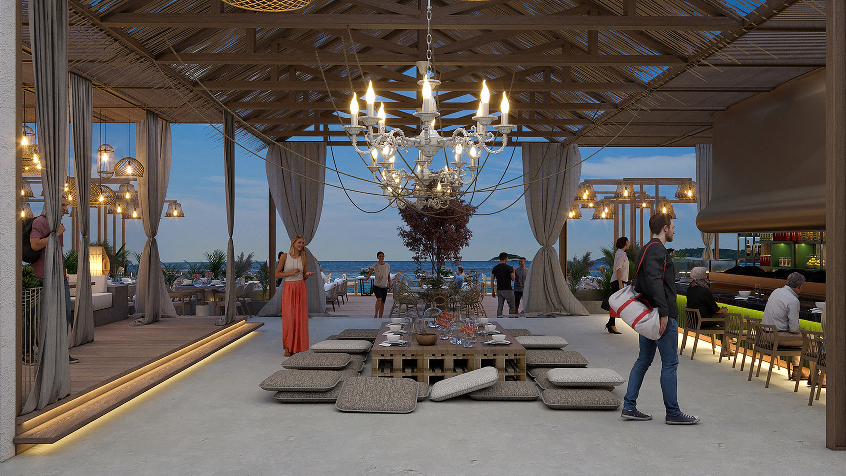 Cabbar Port Alaçatı, Restoran-Club tasarımı