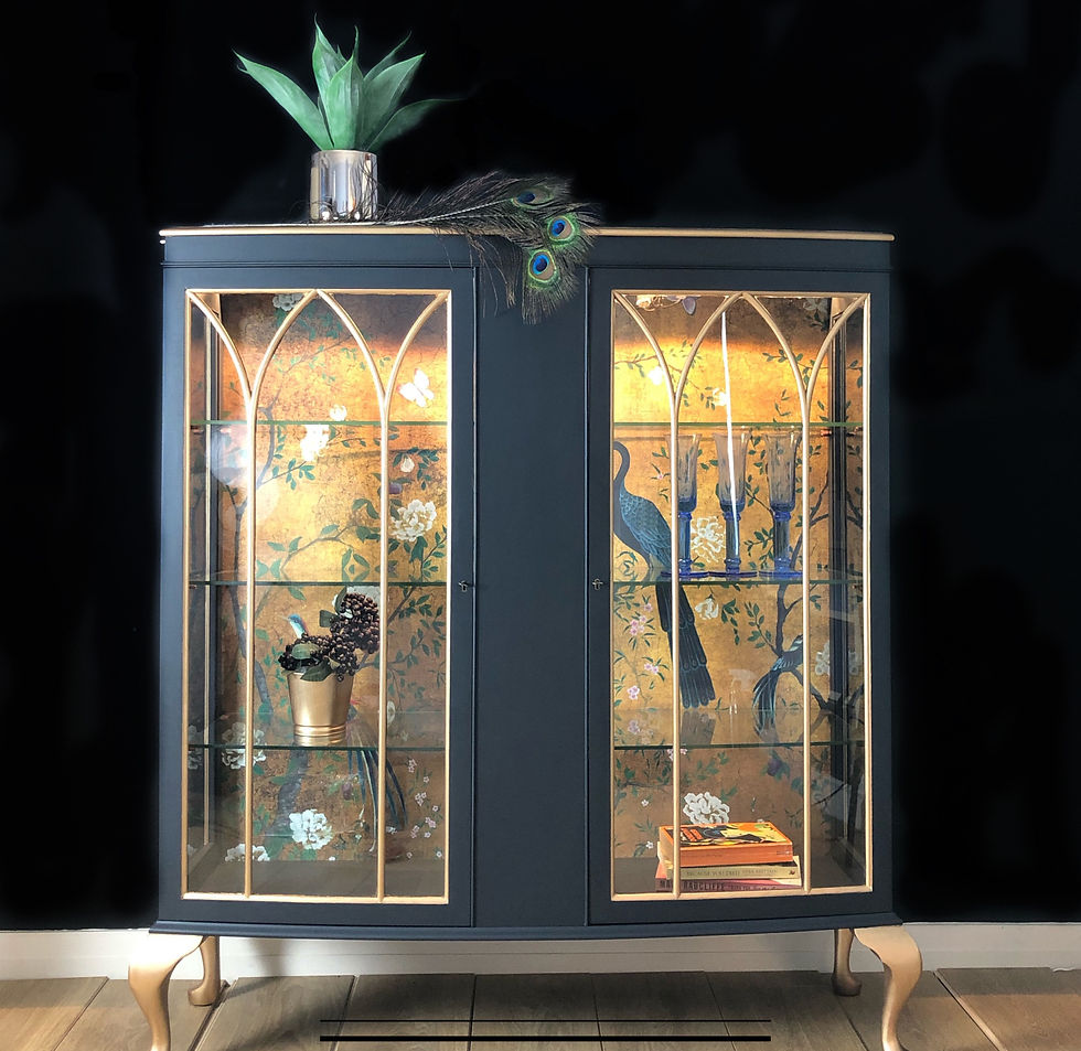 Chinoiserie - Vintage Peacock Cabinet