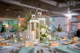 Beach Themed Centerpieces for a Bat Mitzvah - Philadelphia Event Decor - Green Valley Country Club