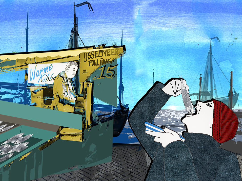 Eating Dutch Herring in Holland