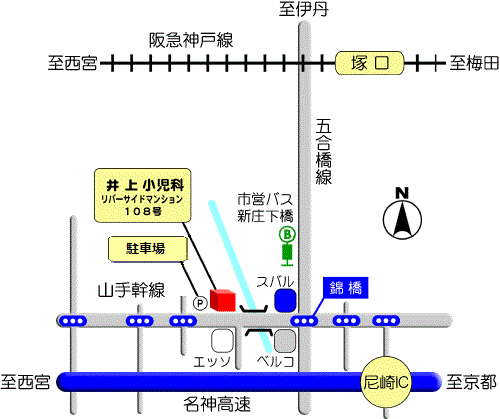 井上小児科・地図