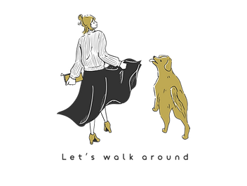 犬と女性