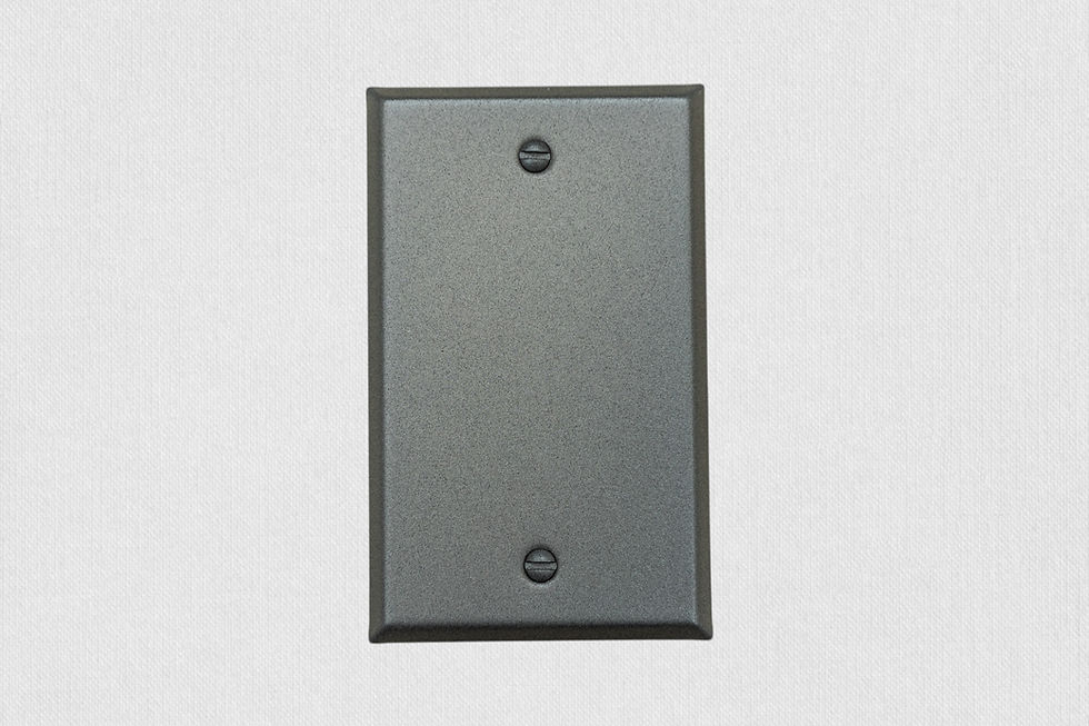 Thumbnail: River Stone grey blank switch plate on white background