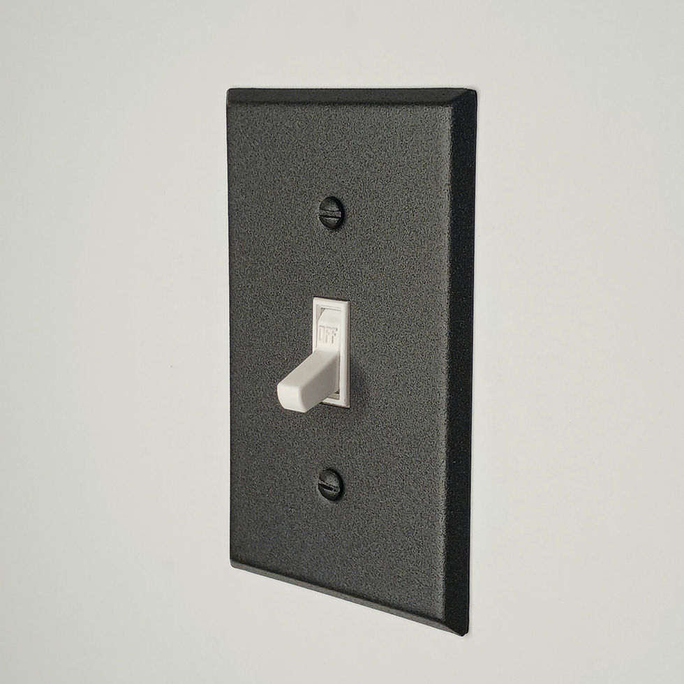 Thumbnail: Charcoal Gray toggle switch plate on white background