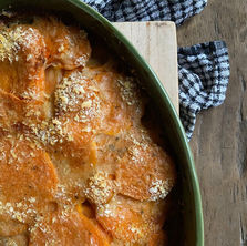 Spicy Plant-Based Cheesy Kumara Bake