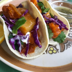 Spicy Pumpkin and Pineapple Vegan Tacos