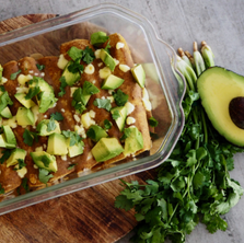 Mushroom Enfrijoladas