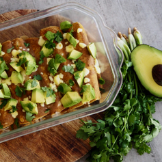 Mushroom Enfrijoladas