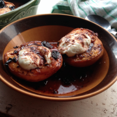 Roasted Peaches with Ancho and Tequila