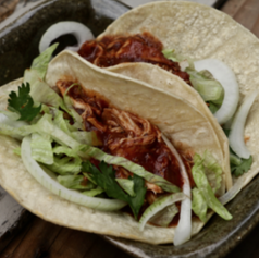 Pasilla and Guajillo Pepper Chicken Taco