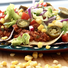 Plant Based Nachos with Picadillo