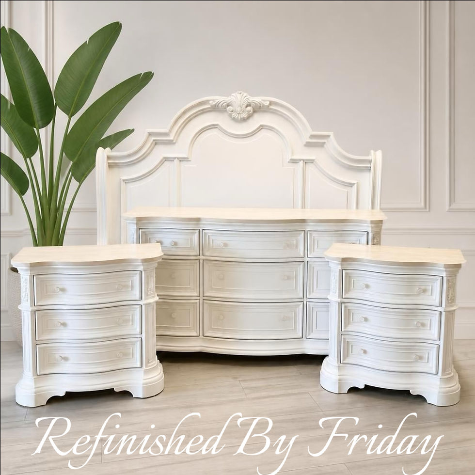 Thumbnail: Coastal Elegant 4 PC King Bedroom - Pearly White 