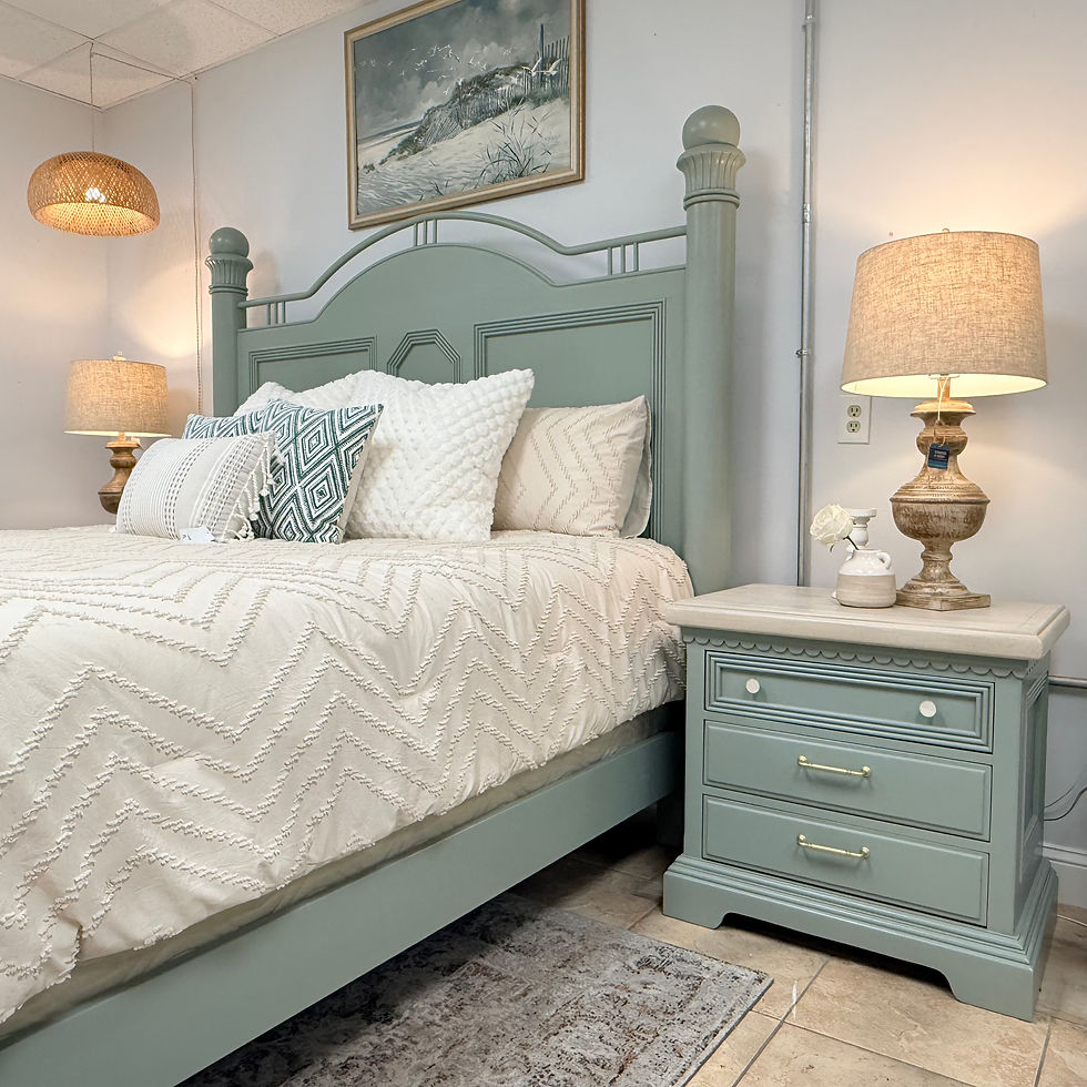 Thumbnail: Lexington King / California King & Nightstands - Celtic Fog 