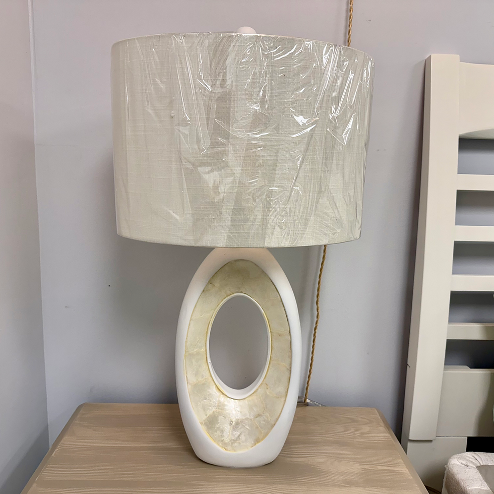 Thumbnail: 29” Pair Lamps White and Pearl (2)