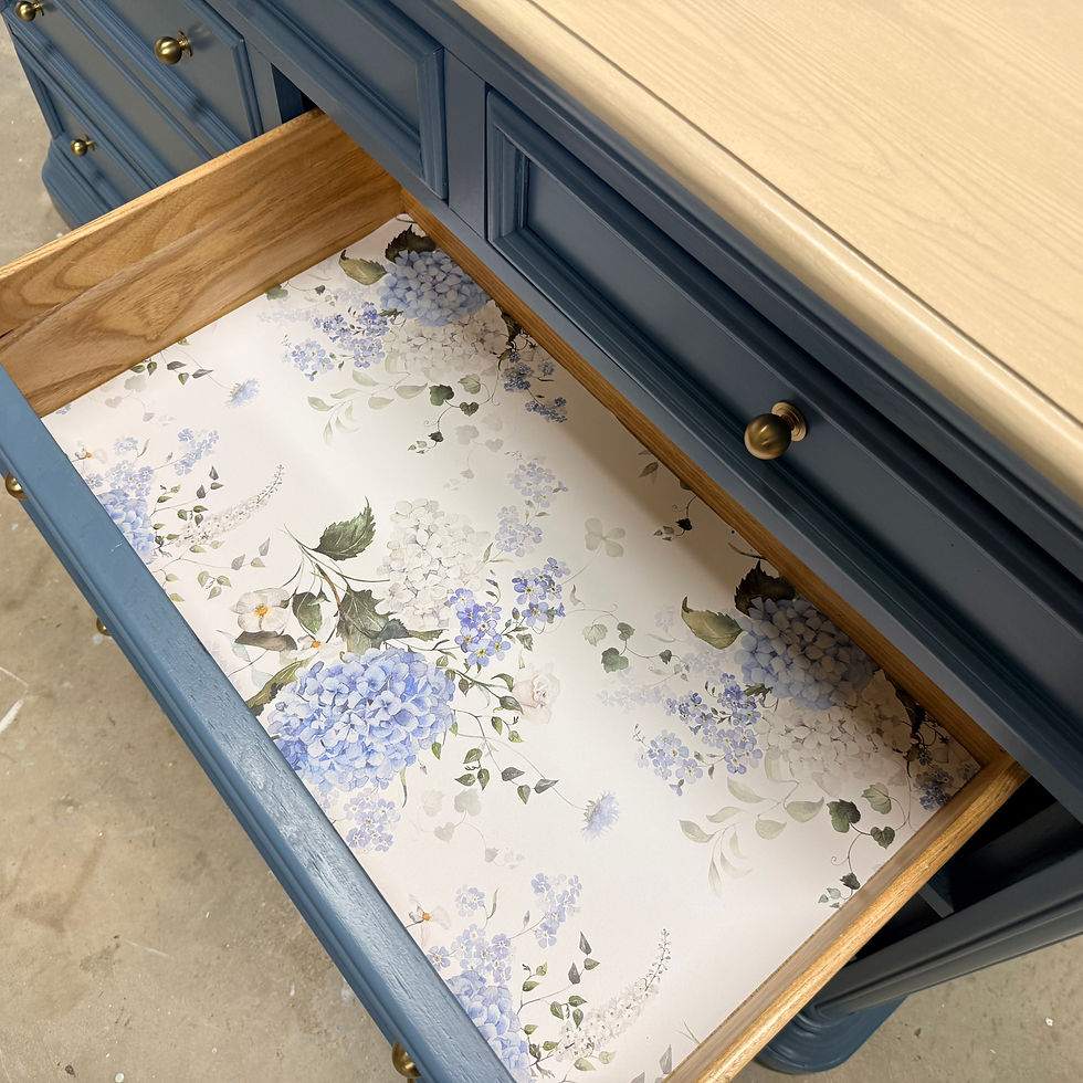 Thumbnail: King Bedroom 4 Pc Set - Vintage Denim w/ Champagne Bronze