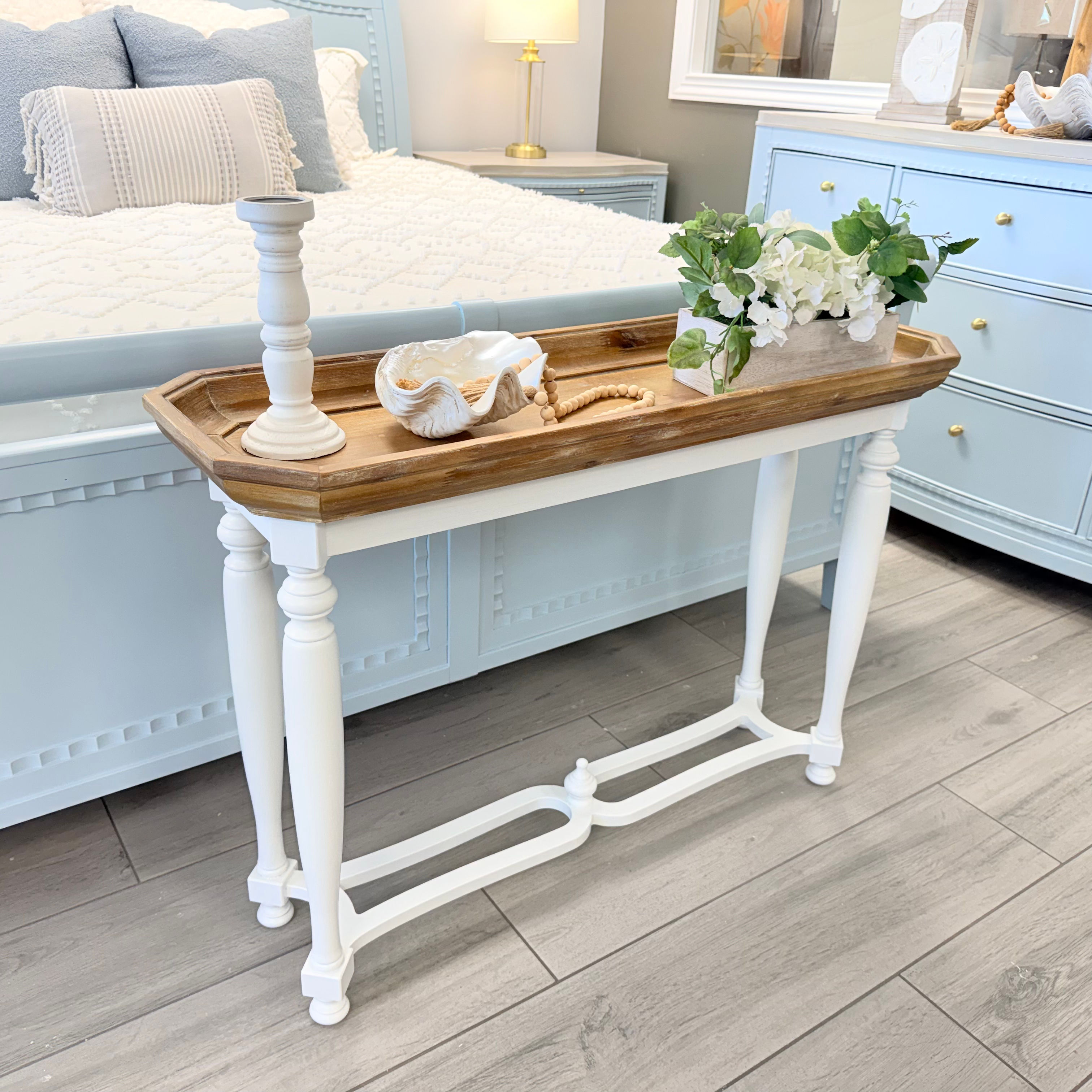 Coastal Tray Console Table