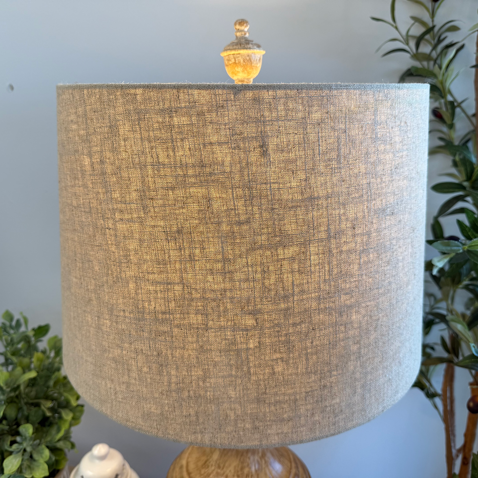 Thumbnail: 30” Tall Beige Table Lamps (2) w/ Charging Port