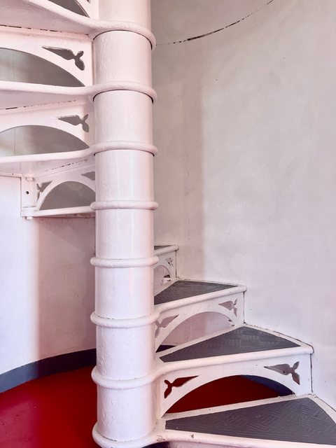 Helical staircase inside the Cape Jaffa Ligthhouse
