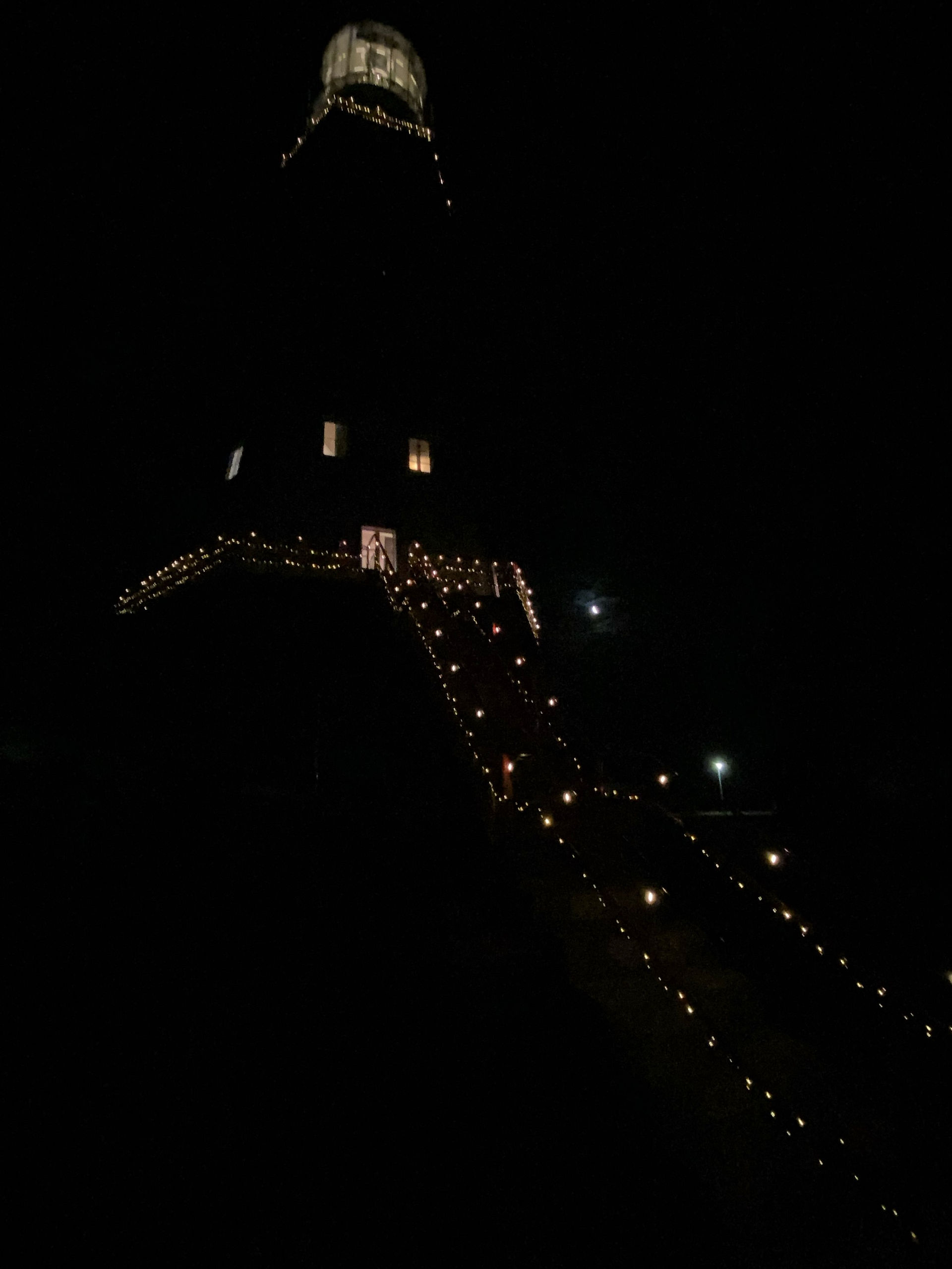 Cape Jaffa Lighthouse decorated for Night Tours