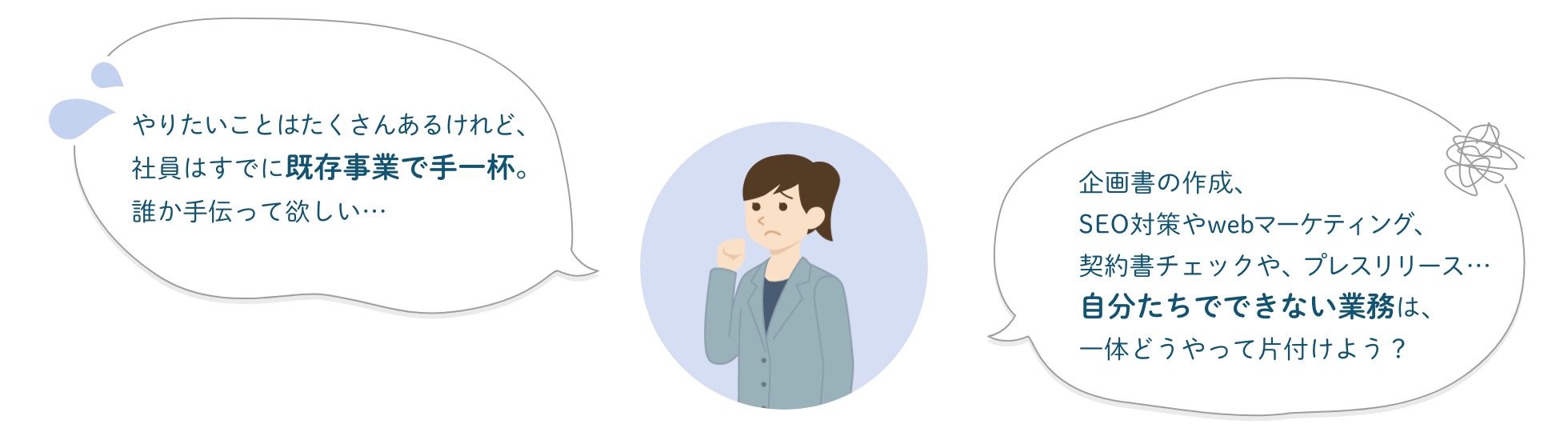 業務推進支援が必要な人のイラスト