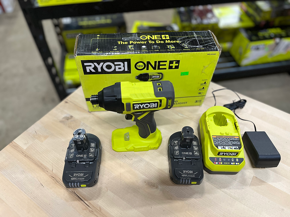 Thumbnail: ONE+ 18V Cordless 1/4 in. Impact Driver Kit with (2) 1.5 Ah Batteries and Charge
