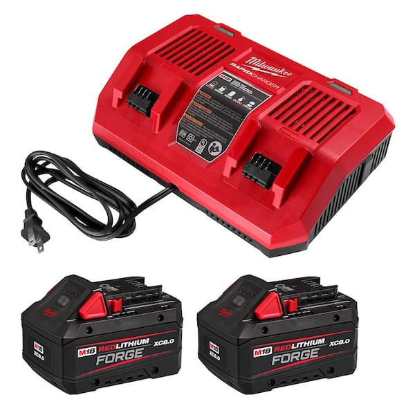 Milwaukee M18 18-Volt Lithium-Ion REDLITHIUM FORGE Starter Kit with Two XC 8.0 