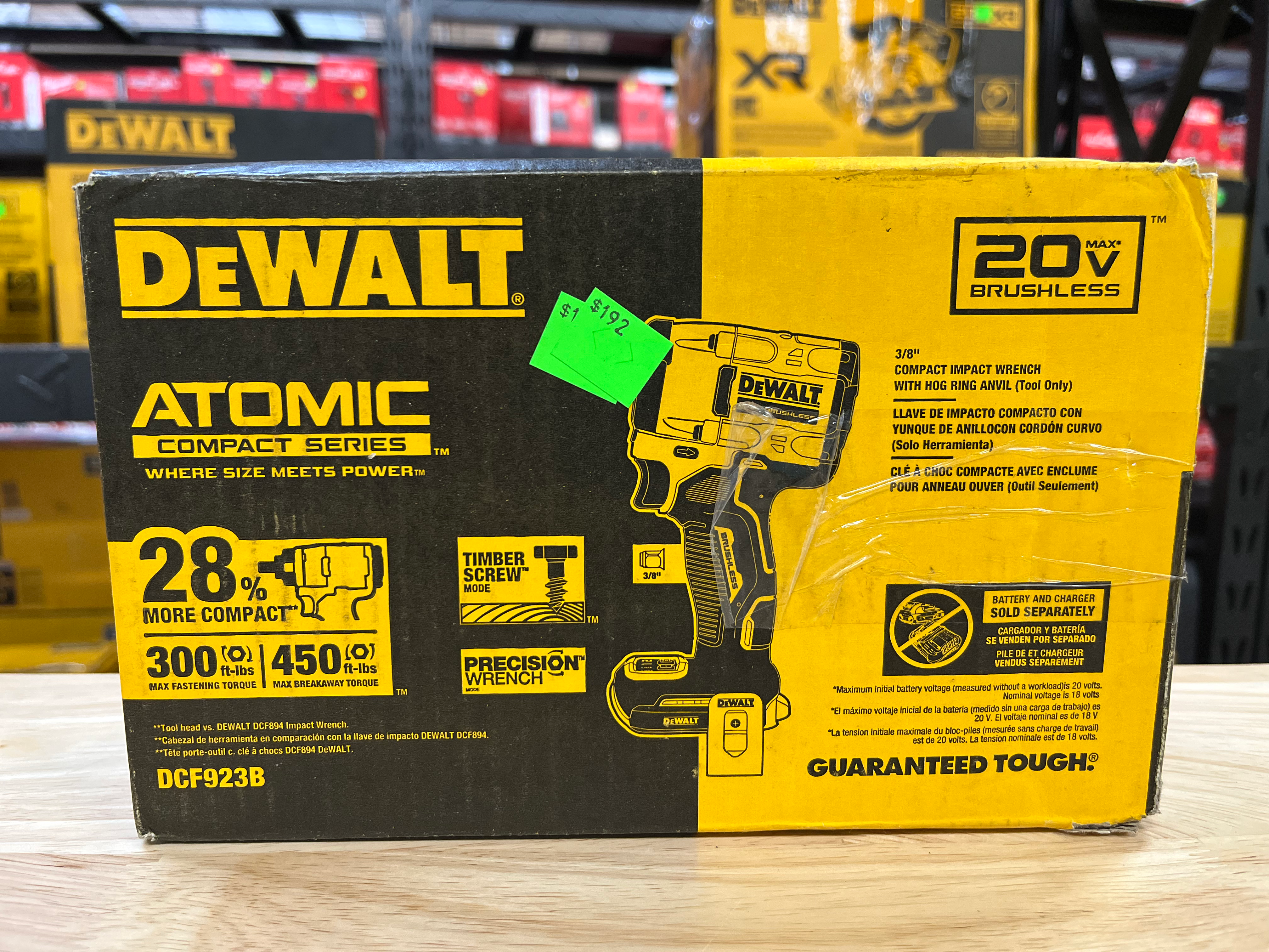 DEWALT ATOMIC 20V MAX Cordless Brushless 3/8 in Variable Speed Impact Wrench