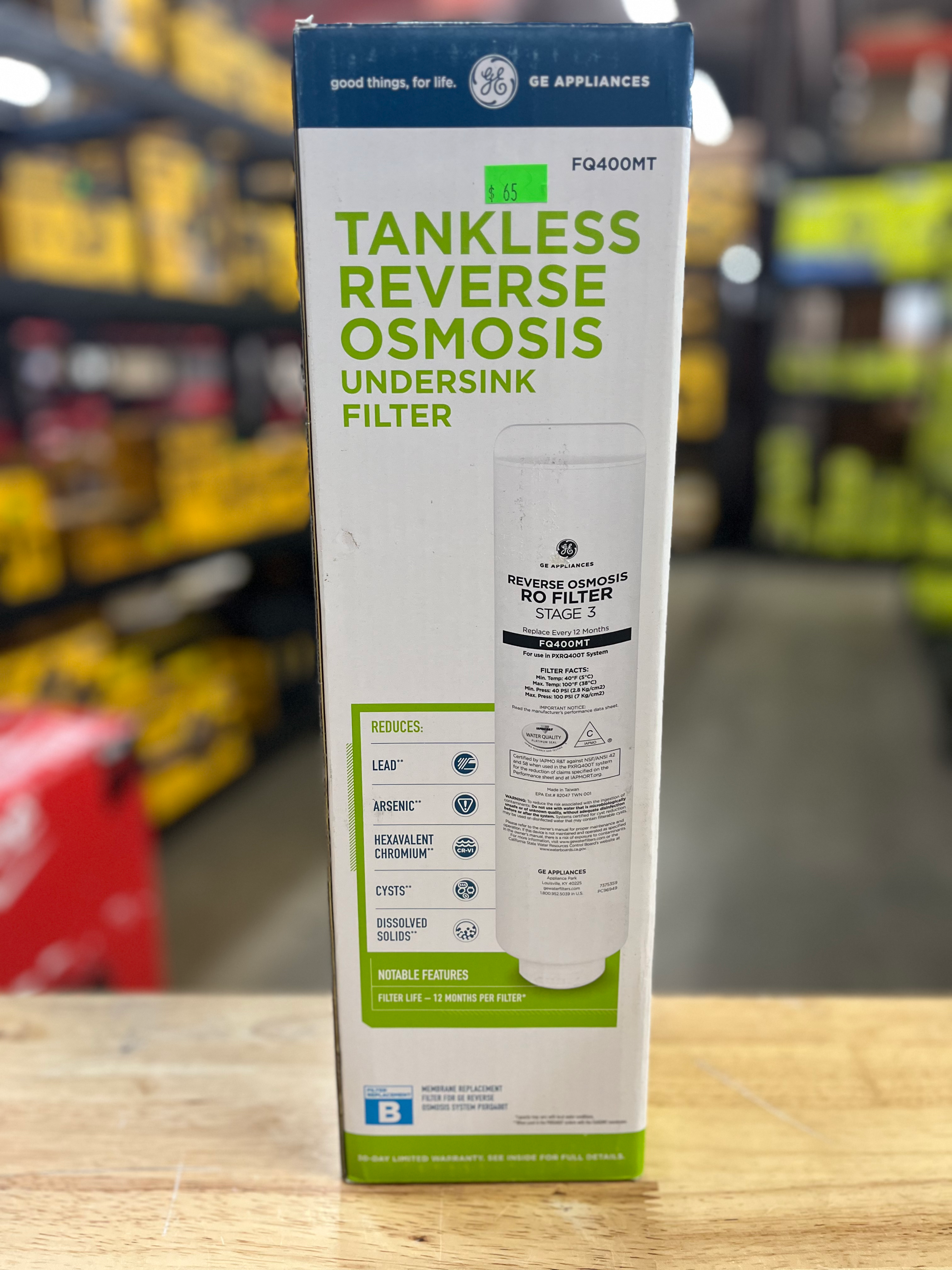 GE Reverse Osmosis Under Sink Replacement Filter FQ400MT