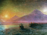 The Descent of Noah from Mount Ararat, Ivan Aivazovsky 1870