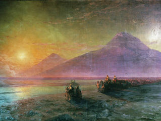 The Descent of Noah from Mount Ararat, Ivan Aivazovsky 1870