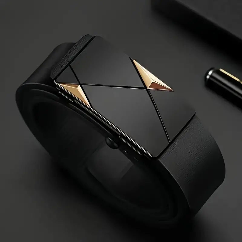 Miniatura: Men's Business Belt Alloy Automatic Buckle Belt Fashion Belt Luxury Jeans Belt P