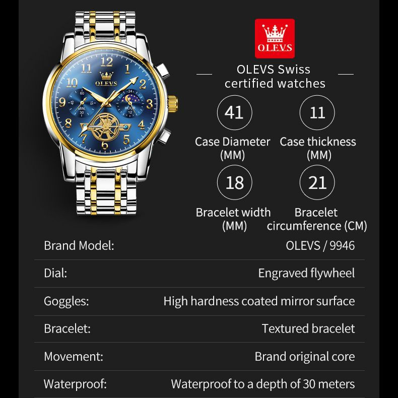 Miniatura: Relógio Masculino de Quartzo OLEVS 2903