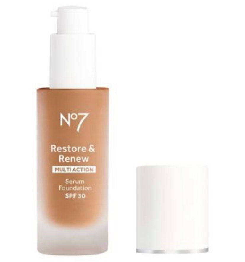 No7 Restore & Renew multi action Serum Foundation porcelain 