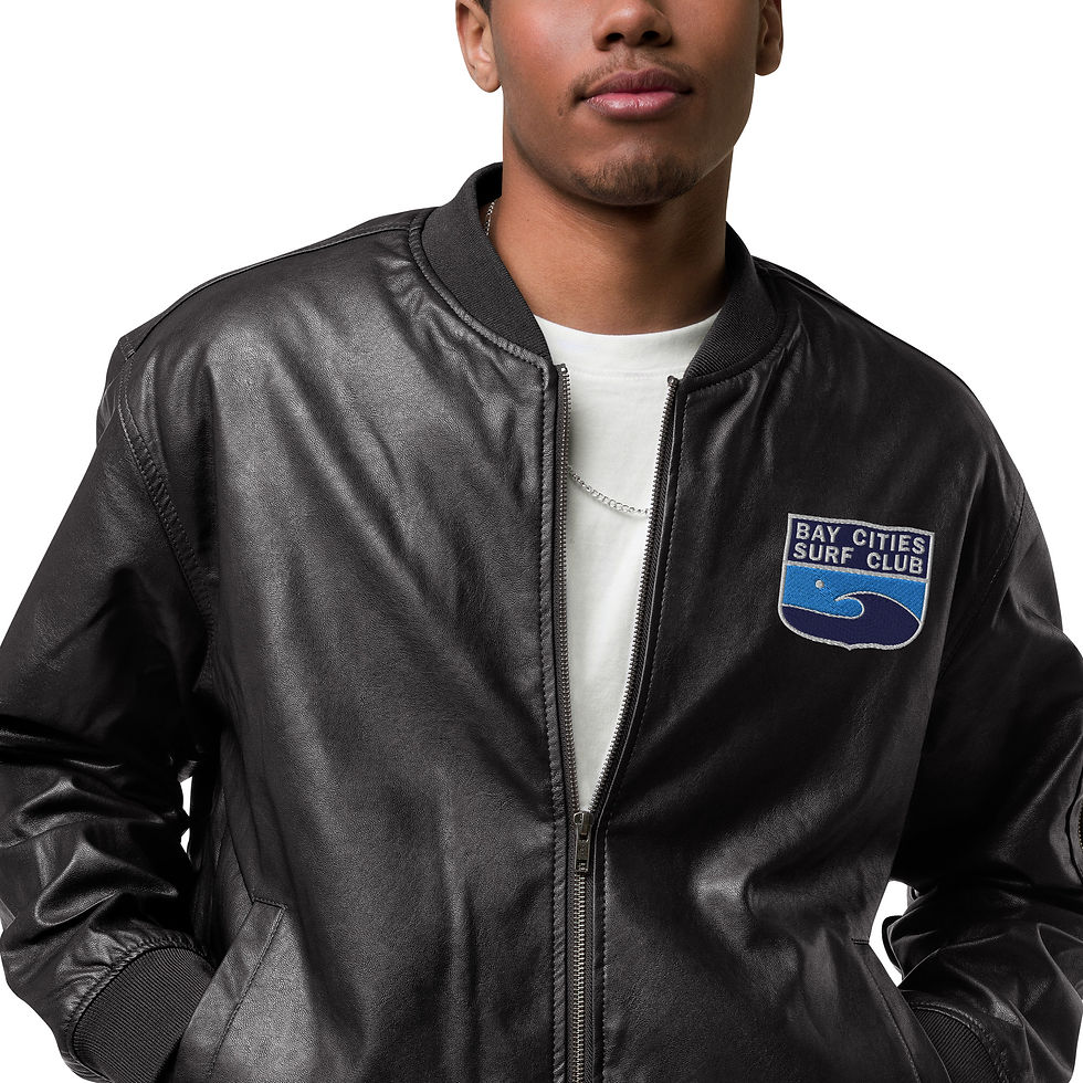 Thumbnail: Faux Leather Bomber Jacket