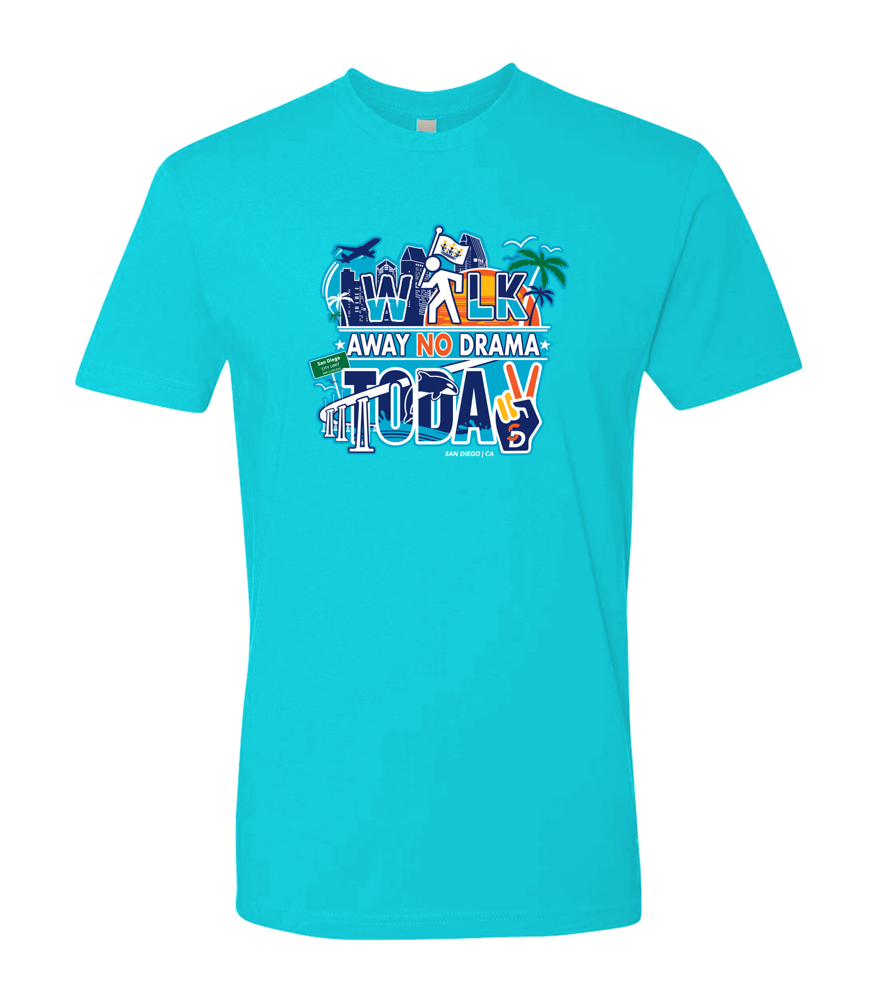 San Diego Vibes Tahiti Blue T-Shirt