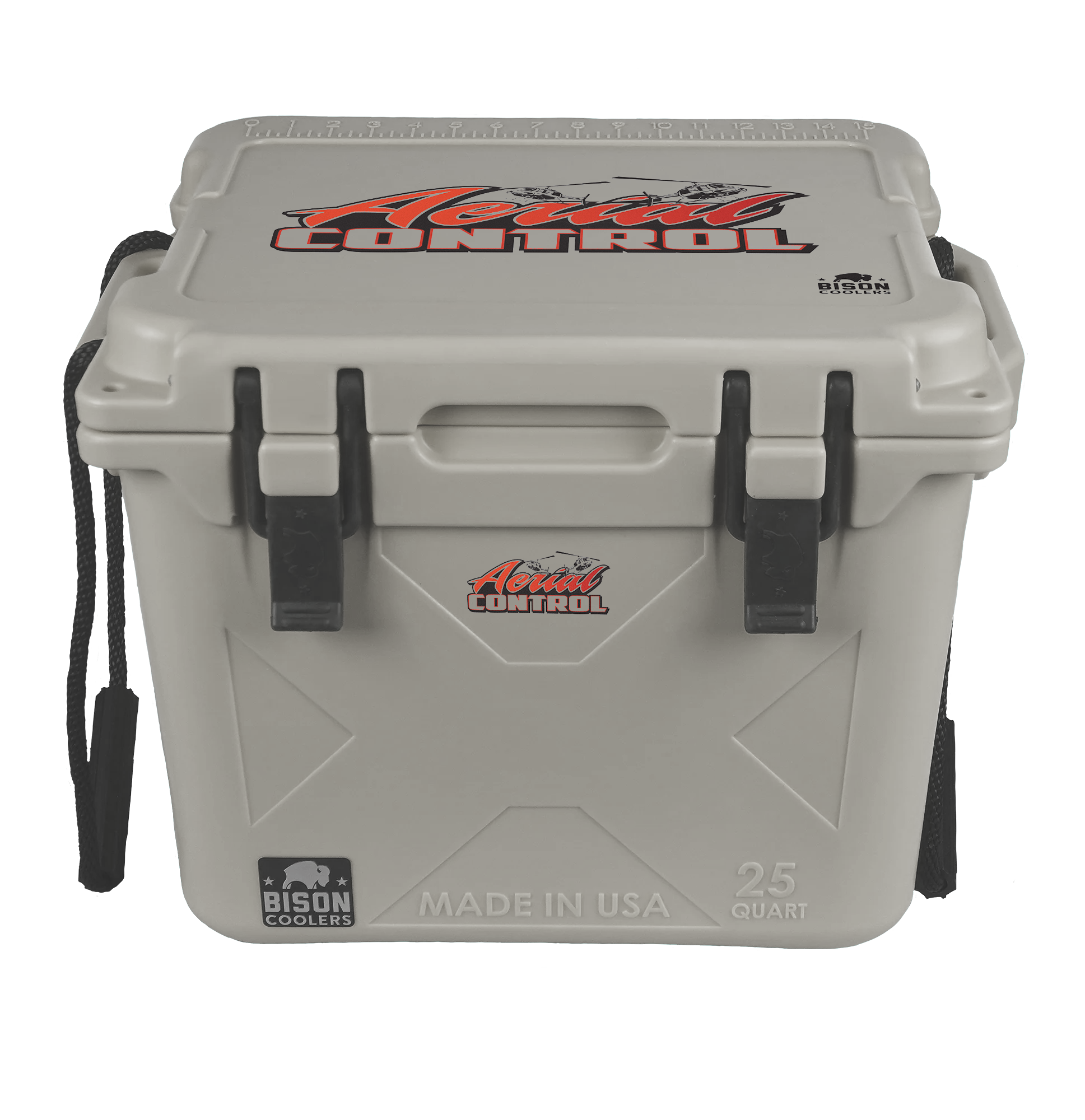 Tan 25 QT Bison Cooler (WITH FRONT GRAPHIC STICKER)