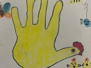 Finger Painting - Hen