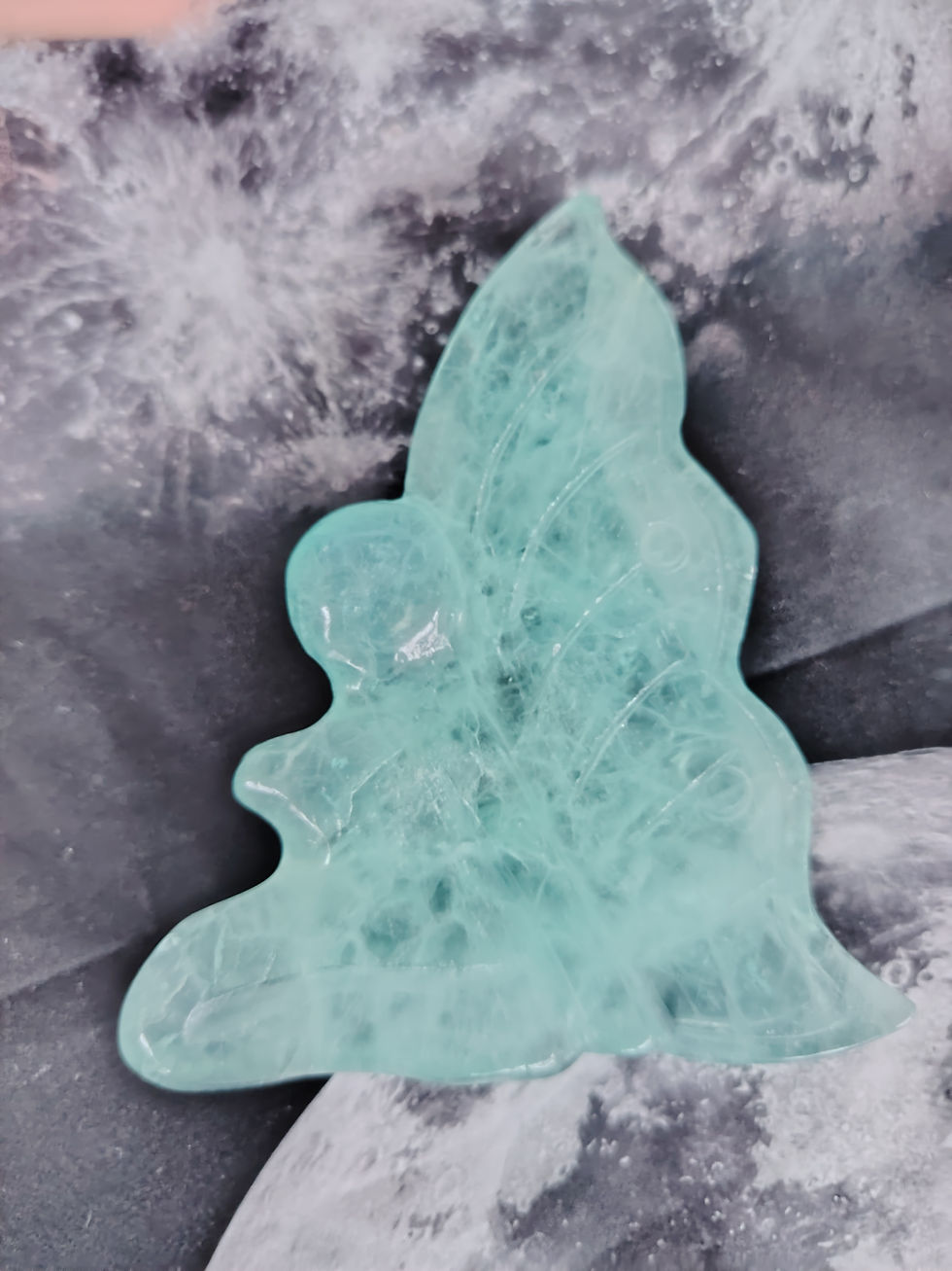 Green fluorite crystals