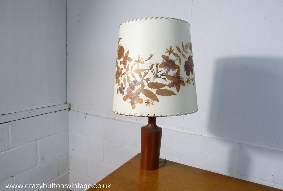 Thumbnail: Danish bottle teak table lamp mid century