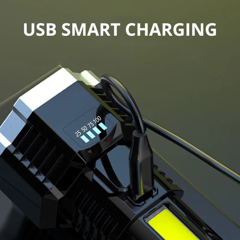 Thumbnail: Portable USB Rechargeable Multi-function Flashlight