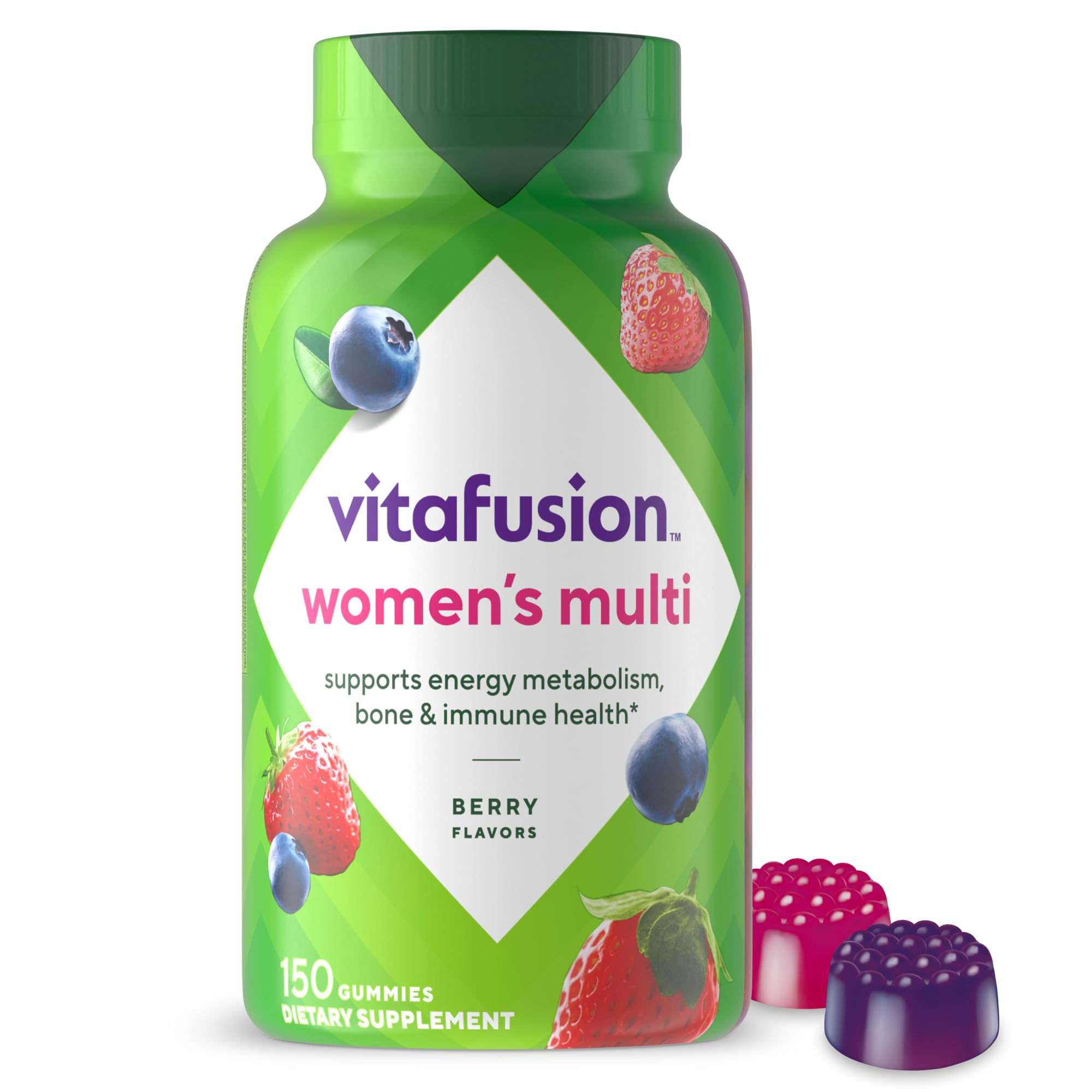 Vitafusion Womens Multivitamin Gummies Berry Flavored Daily Vitamins for Women W