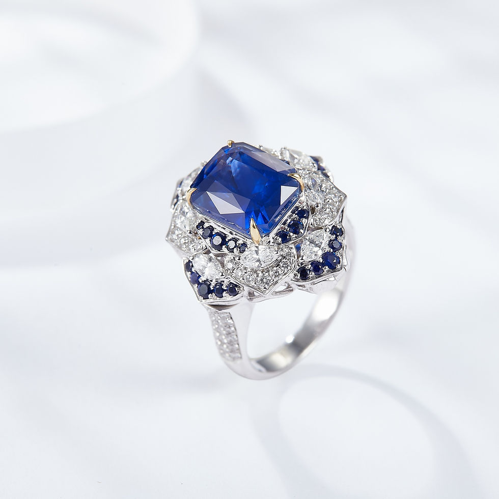 Thumbnail: (Sold )Sri Lanka sapphire diamond ring/pendant