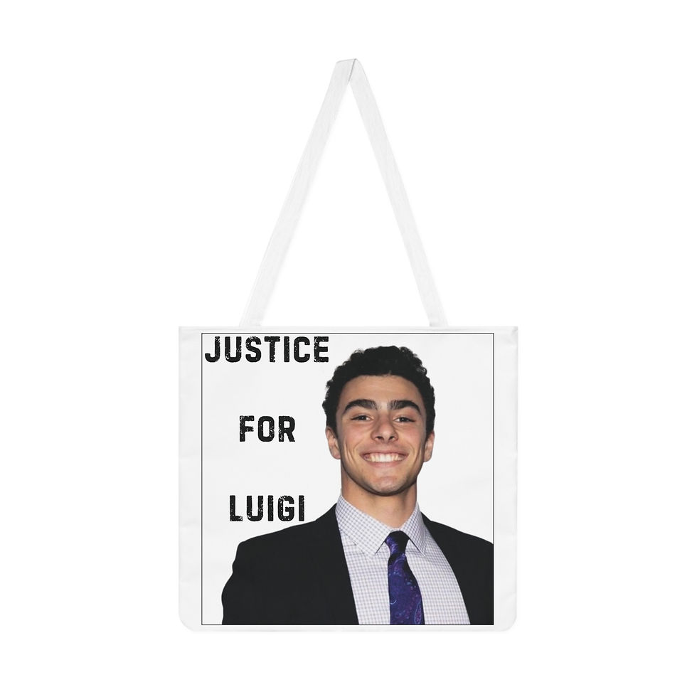 Thumbnail: JUSTICE FOR LUI (AOP shoulder tote bag)*