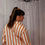 Thumbnail: Summer Orange Classic Stripes Blouse 3 Piece Short Set
