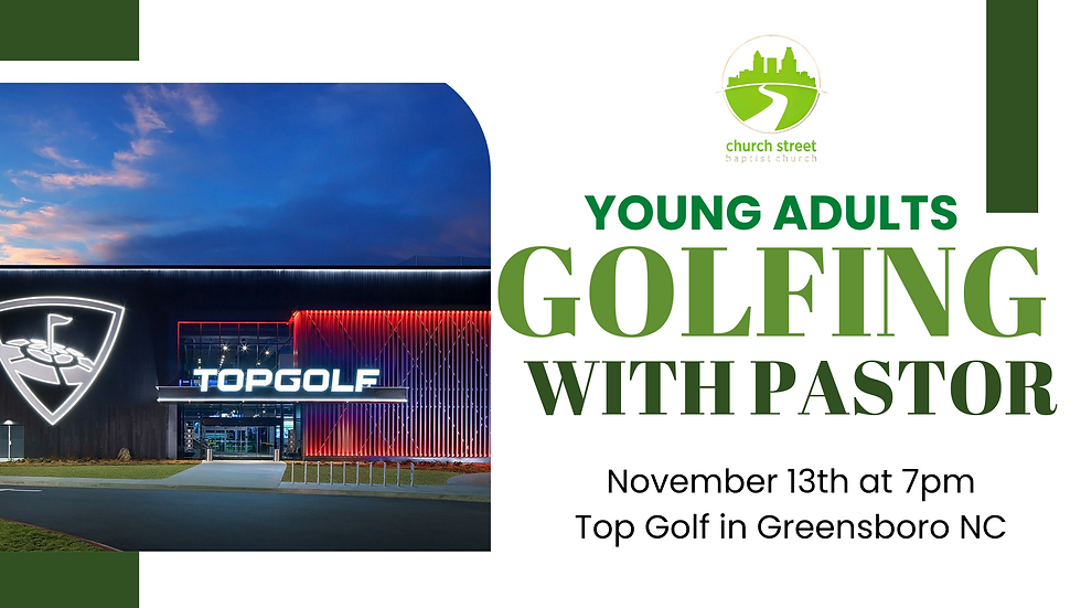 Young Adults Golfing With The Pastor