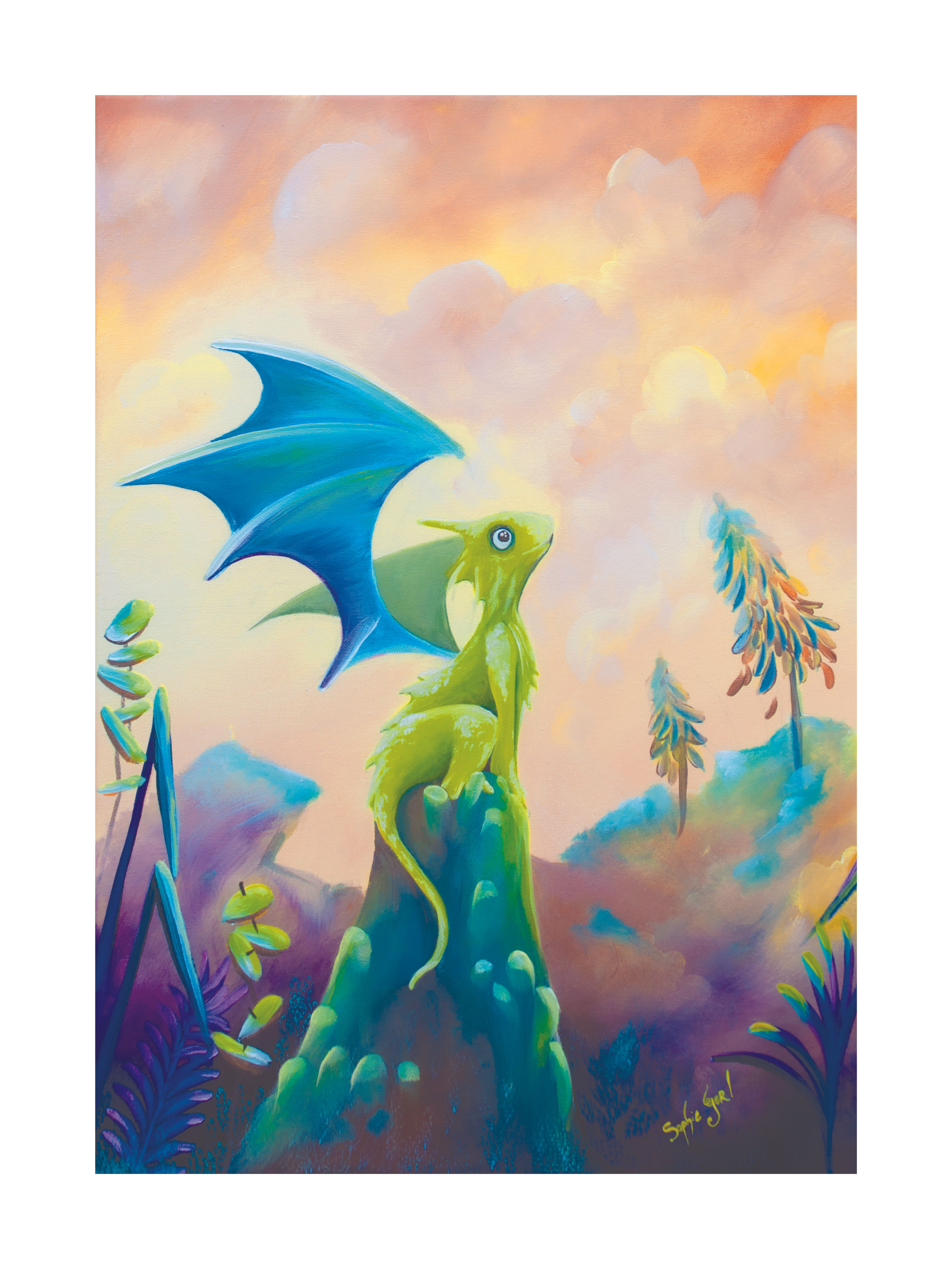 Impression Le Dragon - A4 ou 30/40cm