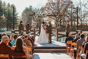 Ceremony on dock
