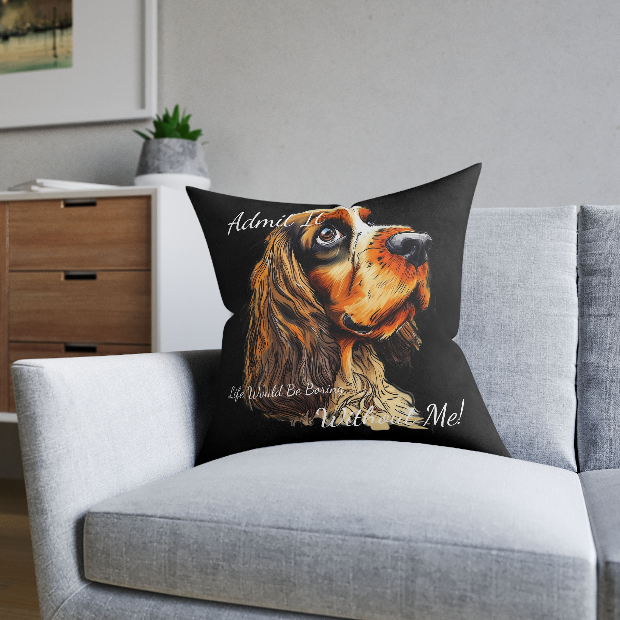 Cushion - Admit It - Cocker Spaniel No 7 - Admit It