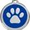 Thumbnail: Pet Tags - 30mm Round (Enamel Paw)