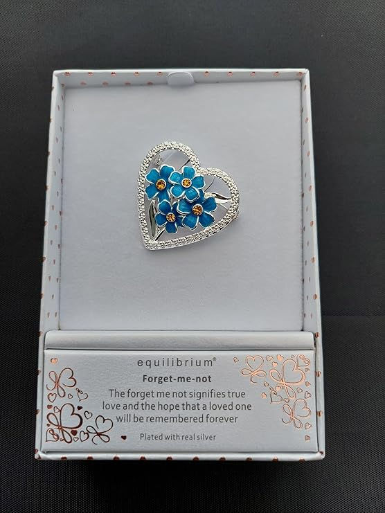 Thumbnail: Forget Me Not Heart Brooch